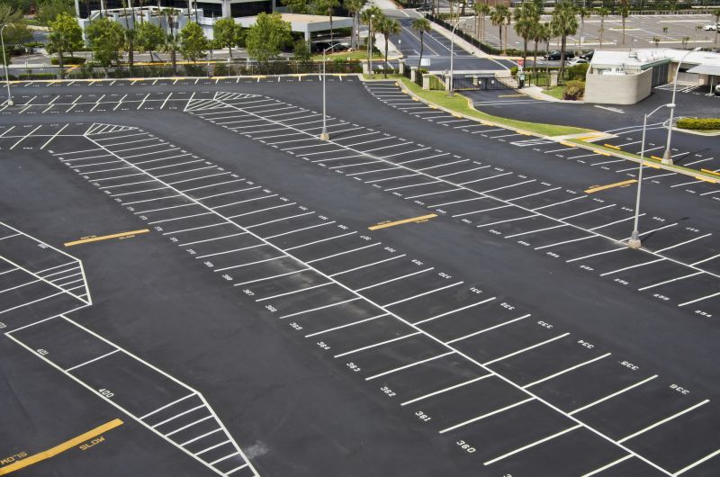 Completed Sealant on Commercial Lot
